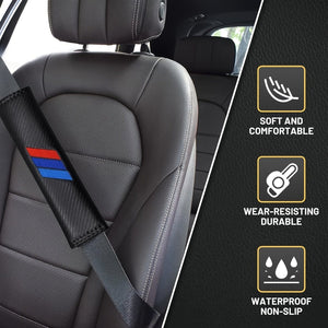 Planet Gates Triple Slash Pattern / One Pair 2pcs, Car Seat Belt Covers, PU Leather Shoulder Protection Pads, Soft Comfortable, Wear-Resisting Durable, Waterproof Non-Slip, Universal Fit Auto Interior Accessories