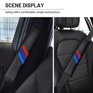 Planet Gates Triple Slash Pattern / One Pair 2pcs, Car Seat Belt Covers, PU Leather Shoulder Protection Pads, Soft Comfortable, Wear-Resisting Durable, Waterproof Non-Slip, Universal Fit Auto Interior Accessories