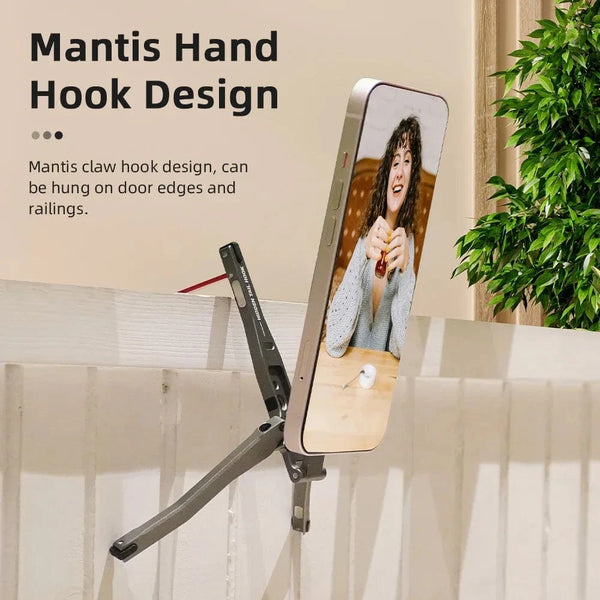 Planet Gates Tripod Flymile Magnetic Selfie Stick Tripod for Magsafe iPhone 16 15 14 13 12 Pro Max Samsung Phone Foldable Desktop Tripod 1/4" Holes