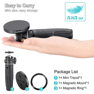 Planet Gates Tripod for MagSafe Magnetic Smartphone Tripod for MagSafe, Mini Extendable Selfie Stick 360° Ball Head Tripod Stand Handle Grip for iPhone 14 13 12