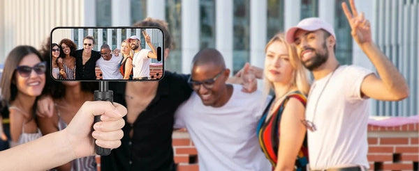 Planet Gates Tripod for MagSafe Magnetic Smartphone Tripod for MagSafe, Mini Extendable Selfie Stick 360° Ball Head Tripod Stand Handle Grip for iPhone 14 13 12