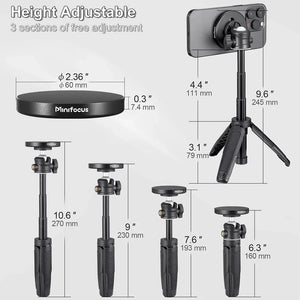 Planet Gates Tripod for MagSafe Magnetic Smartphone Tripod for MagSafe, Mini Extendable Selfie Stick 360° Ball Head Tripod Stand Handle Grip for iPhone 14 13 12