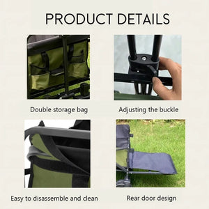 Planet Gates Trolley Folding Cart With Wheels Foldable Camping Carts Outdoor Portable Shopping Push Cart Dolly Handcart Wagon Basket Cart