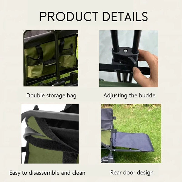 Planet Gates Trolley Folding Cart With Wheels Foldable Camping Carts Outdoor Portable Shopping Push Cart Dolly Handcart Wagon Basket Cart