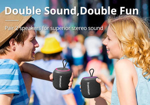 Planet Gates Tronsmart T7 Mini Bluetooth Speaker Portable Speaker with Balanced Bass IPX7 Waterproof LED Modes for Outdoor Camping
