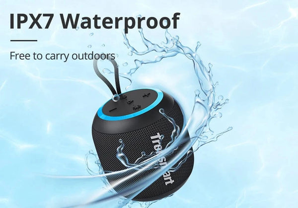 Planet Gates Tronsmart T7 Mini Bluetooth Speaker Portable Speaker with Balanced Bass IPX7 Waterproof LED Modes for Outdoor Camping