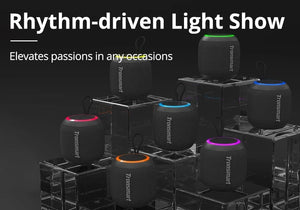 Planet Gates Tronsmart T7 Mini Bluetooth Speaker Portable Speaker with Balanced Bass IPX7 Waterproof LED Modes for Outdoor Camping