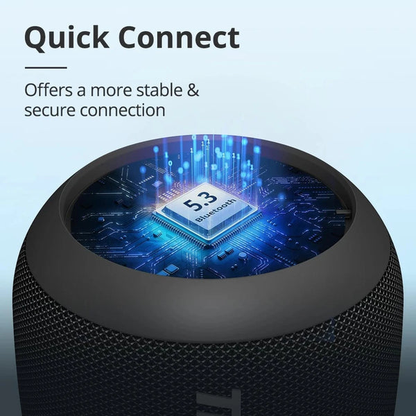 Planet Gates Tronsmart T7 Mini Bluetooth Speaker Portable Speaker with Balanced Bass IPX7 Waterproof LED Modes for Outdoor Camping