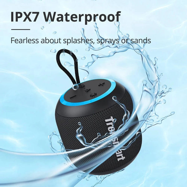 Planet Gates Tronsmart T7 Mini Bluetooth Speaker Portable Speaker with Balanced Bass IPX7 Waterproof LED Modes for Outdoor Camping