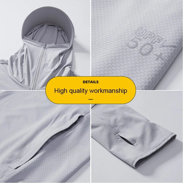 Planet Gates TRVLWEGO Long Sleeve Hoody Summer Women Sun UV Protection Quick Dry Clothing Men Hooded Jacket Thin Beach Sweatshirt