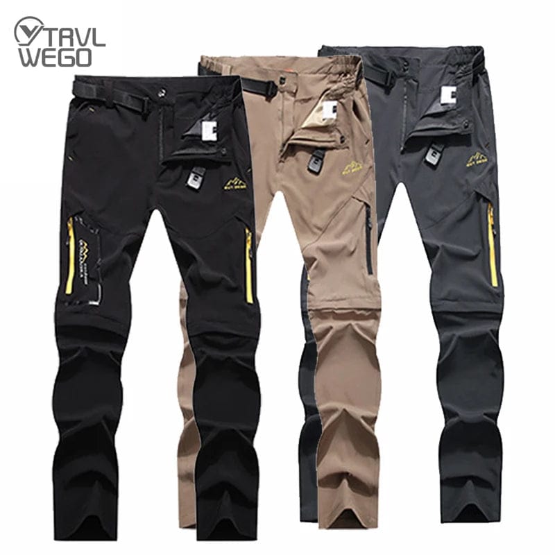Planet Gates TRVLWEGO Men's Camping Hiking Pants Trekking High Stretch Summer Thin Waterproof Quick Dry UV-Proof Outdoor Travel Trousers