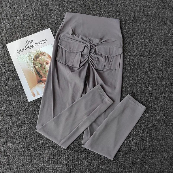 Planet Gates TRY TO BN Fitness Yoga Pants Sports Stretch Leggings Pocket Women Nude High Waist Push Up Leggings Workout Running Gym Clothing