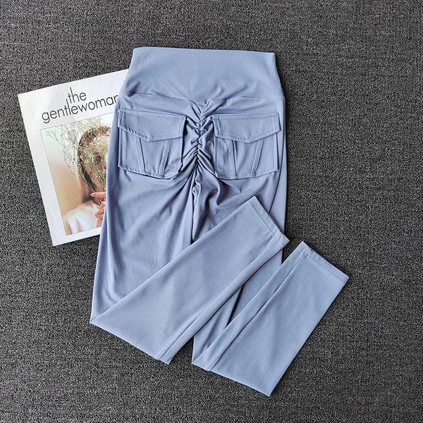 Planet Gates TRY TO BN Fitness Yoga Pants Sports Stretch Leggings Pocket Women Nude High Waist Push Up Leggings Workout Running Gym Clothing