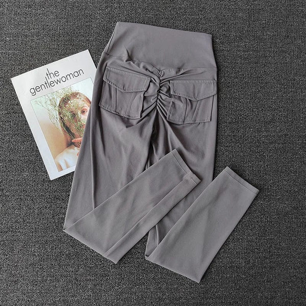 Planet Gates TRY TO BN Fitness Yoga Pants Sports Stretch Leggings Pocket Women Nude High Waist Push Up Leggings Workout Running Gym Clothing