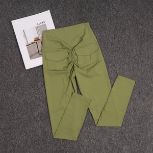 Planet Gates TRY TO BN Fitness Yoga Pants Sports Stretch Leggings Pocket Women Nude High Waist Push Up Leggings Workout Running Gym Clothing