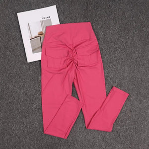 Planet Gates TRY TO BN Fitness Yoga Pants Sports Stretch Leggings Pocket Women Nude High Waist Push Up Leggings Workout Running Gym Clothing