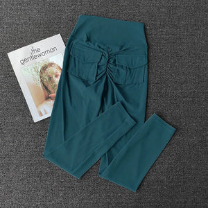 Planet Gates TRY TO BN Fitness Yoga Pants Sports Stretch Leggings Pocket Women Nude High Waist Push Up Leggings Workout Running Gym Clothing