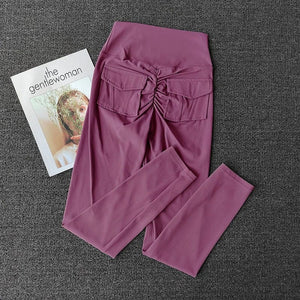 Planet Gates TRY TO BN Fitness Yoga Pants Sports Stretch Leggings Pocket Women Nude High Waist Push Up Leggings Workout Running Gym Clothing