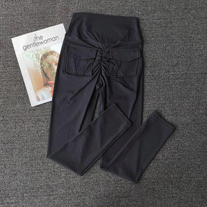 Planet Gates TRY TO BN Fitness Yoga Pants Sports Stretch Leggings Pocket Women Nude High Waist Push Up Leggings Workout Running Gym Clothing