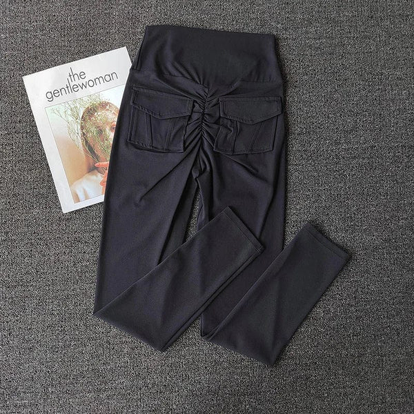 Planet Gates TRY TO BN Fitness Yoga Pants Sports Stretch Leggings Pocket Women Nude High Waist Push Up Leggings Workout Running Gym Clothing