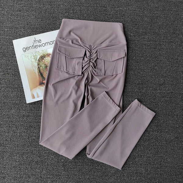 Planet Gates TRY TO BN Fitness Yoga Pants Sports Stretch Leggings Pocket Women Nude High Waist Push Up Leggings Workout Running Gym Clothing