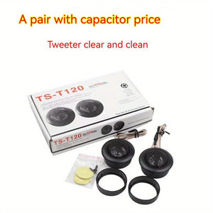 Planet Gates TS-T120 2pcs 800W 2.5CM 1 Soft Dome Balanced Car Audio Speakers Tweeters - Get Ready for Powerful Audio Performance!