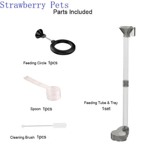 Planet Gates Tube Set Acrylic Aquarium Feeder Tube Set Dish Transparent Fish Tank Shrimp Snail Food Feeder Bowl Aquarium Feeding Accessories Shrimp