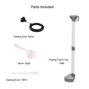 Planet Gates Tube Set Acrylic Aquarium Feeder Tube Set Dish Transparent Fish Tank Shrimp Snail Food Feeder Bowl Aquarium Feeding Accessories Shrimp