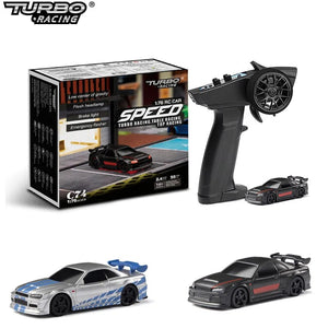 Planet Gates Turbo Racing 1:76 C64 C73 C72 C71 C74 Drift RC Car With Gyro Radio Full Proportional Remote Control Toys RTR Kit