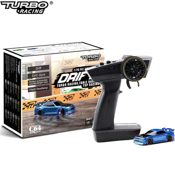Planet Gates Turbo Racing 1:76 C64 C73 C72 C71 C74 Drift RC Car With Gyro Radio Full Proportional Remote Control Toys RTR Kit