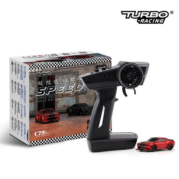Planet Gates Turbo Racing 1:76 C71 C72 C73 C74 C75 RTR Flat Running Toys on Road RC Car Proportional Remote Control Toys for Kids and Adults