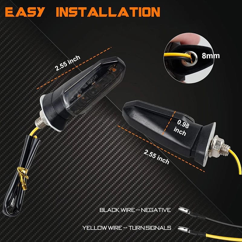 Planet Gates Turn Signals For HONDA Motorcycle 8mm 12V For HONDA CBR500R CBR650F CB650F CBR600RR CB500X CRF250L MSX125 Motorcycle Turn Signal