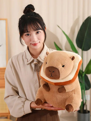 Planet Gates Turtle Capybara / about 10-15cm Strawberry Hat Capybara Plush Toy Simulation Turtle Backpack Capibara Stuffed Animals Papa Hand Circle Ring Small size Pendant