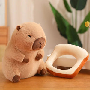 Planet Gates Turtle Capybara / about 10-15cm Strawberry Hat Capybara Plush Toy Simulation Turtle Backpack Capibara Stuffed Animals Papa Hand Circle Ring Small size Pendant