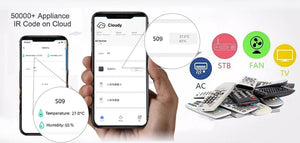 Planet Gates Tuya Smart Universal IR Remote with Temperature Humidity Sensor for Air Conditioner TV AC Works with Alexa,Google Home Yandex