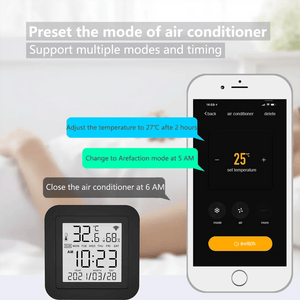 Planet Gates Tuya Smart Universal IR Remote with Temperature Humidity Sensor for Air Conditioner TV AC Works with Alexa,Google Home Yandex