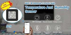 Planet Gates Tuya Smart WiFi Universal IR Remote Temperature Humidity Sensor for Air Conditioner TV AC Works with Alexa,Google Home Yandex
