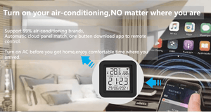 Planet Gates Tuya Smart WiFi Universal IR Remote Temperature Humidity Sensor for Air Conditioner TV AC Works with Alexa,Google Home Yandex