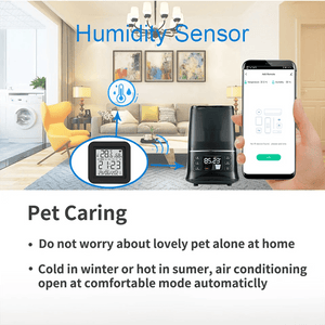 Planet Gates Tuya Smart WiFi Universal IR Remote Temperature Humidity Sensor for Air Conditioner TV AC Works with Alexa,Google Home Yandex