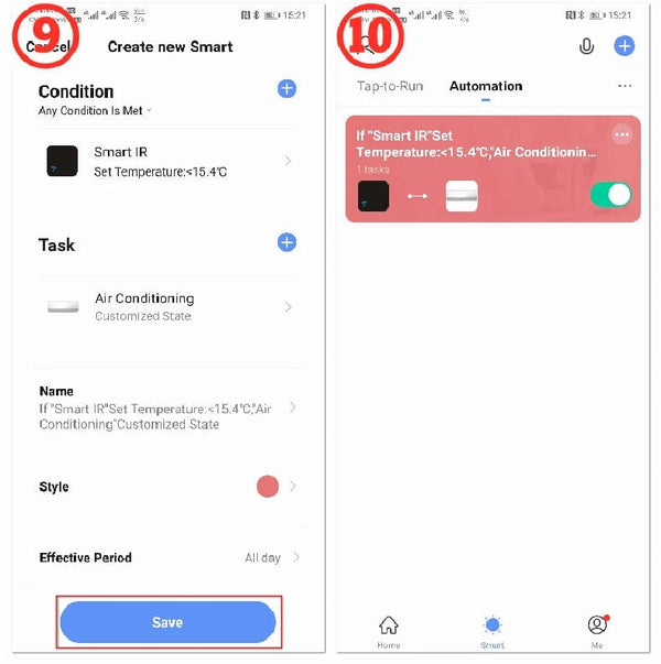 Planet Gates Tuya Smart WiFi Universal IR Remote Temperature Humidity Sensor for Air Conditioner TV AC Works with Alexa,Google Home Yandex
