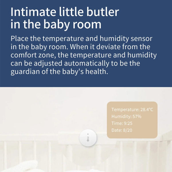 Planet Gates Tuya Smart Zigbee Temperature And Humidity Sensor Indoor Thermometer Monitor For Home Work With Alexa Google Home Assistant