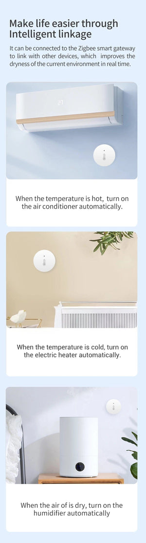 Planet Gates Tuya Smart Zigbee Temperature And Humidity Sensor Indoor Thermometer Monitor For Home Work With Alexa Google Home Assistant