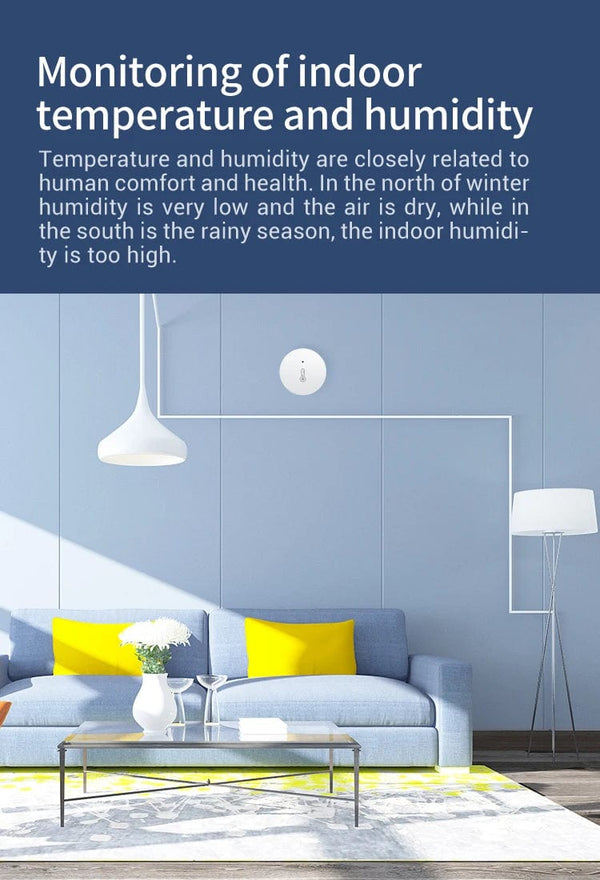 Planet Gates Tuya Smart Zigbee Temperature And Humidity Sensor Indoor Thermometer Monitor For Home Work With Alexa Google Home Assistant