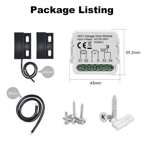 Planet Gates Tuya WiFi Garage Door Opener Controller Smart Automatic Garage Door Switch APP Remote Control for Alexa Google Home Yandex Alice