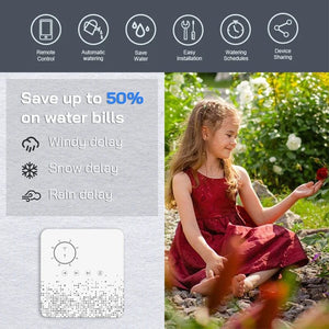 Planet Gates Tuya WiFi Sprinkler Controller Intelligent Irrigation Timer 8 Zones Automatic Watering Device Compatible with Alexa Google Home