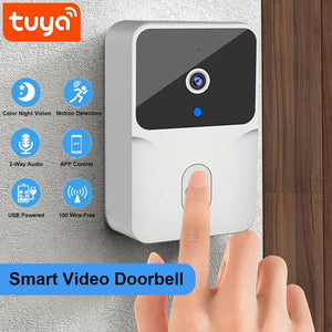 Planet Gates Tuya WiFi Video Doorbell Wireless HD Camera IR Alarm Security Smart Home Door Bell WiFi Intercom for Home