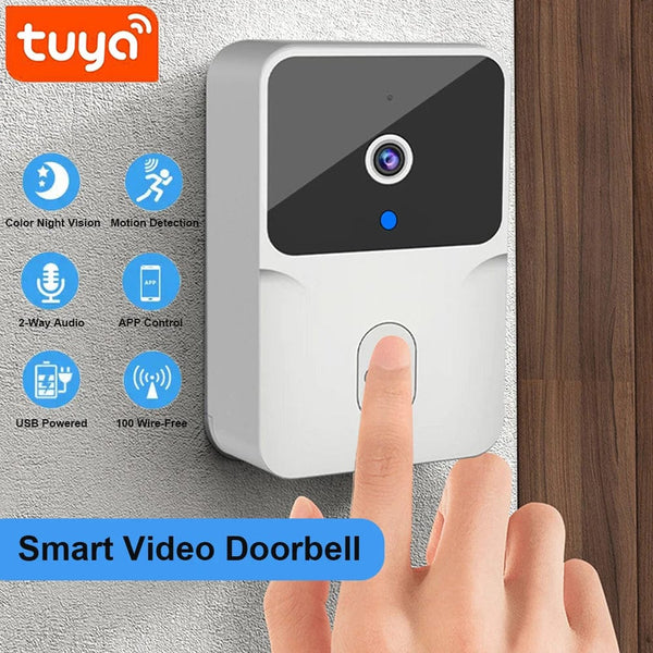 Planet Gates Tuya WiFi Video Doorbell Wireless HD Camera IR Alarm Security Smart Home Door Bell WiFi Intercom for Home