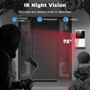 Planet Gates Tuya WiFi Video Doorbell Wireless HD Camera IR Alarm Security Smart Home Door Bell WiFi Intercom for Home
