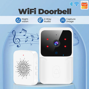 Planet Gates Tuya WiFi Video Doorbell Wireless HD Camera IR Alarm Security Smart Home Door Bell WiFi Intercom for Home