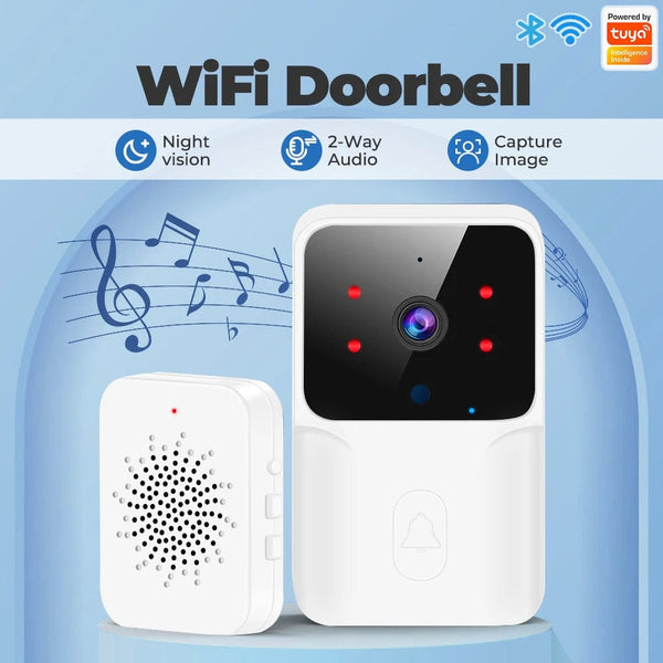 Planet Gates Tuya WiFi Video Doorbell Wireless HD Camera IR Alarm Security Smart Home Door Bell WiFi Intercom for Home